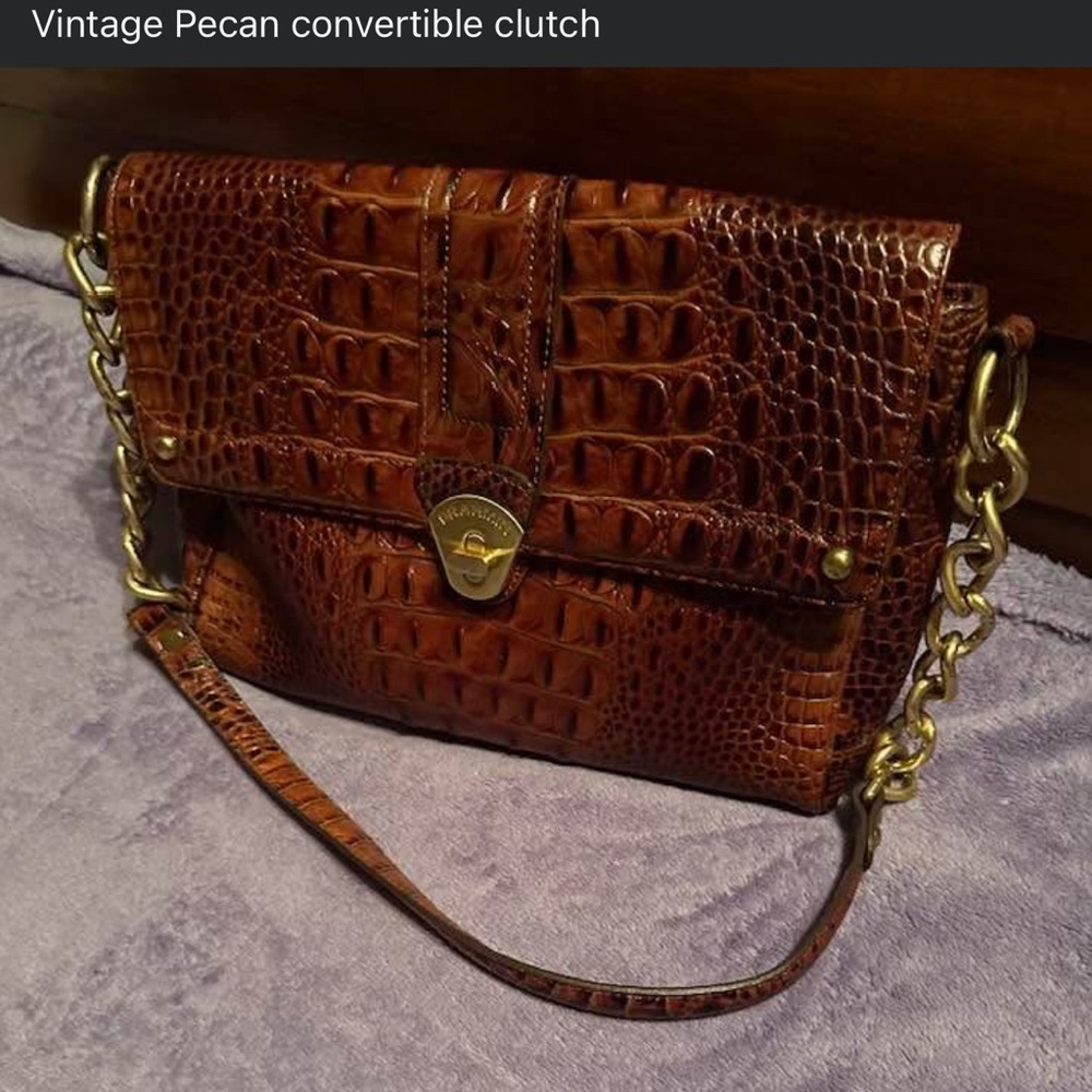 Vintage Pecan Convertible Clutch
